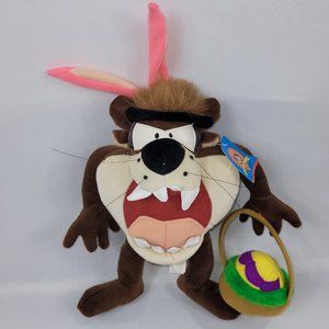 Looney Tunes Taz Easter Bunny 1998 Vintage 12" Plush Toy Warner Bros by Ace